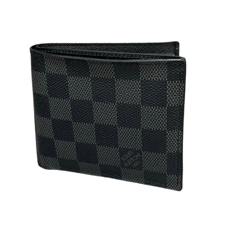 lv black checkered wallet